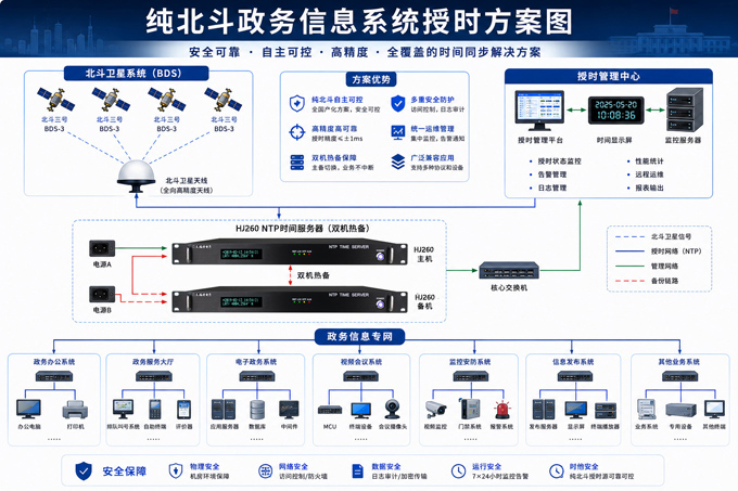 HJ260國產(chǎn)化NTP服務器推動政務信息系統(tǒng)安全授時建設